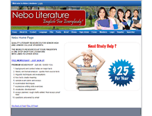 Tablet Screenshot of nebo-lit.com